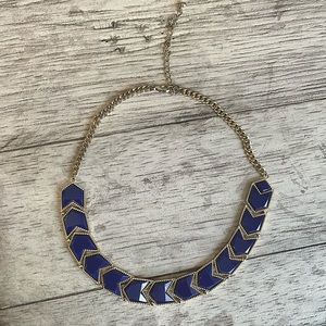 Francesca’s Collections Navy & gold statement necklace
